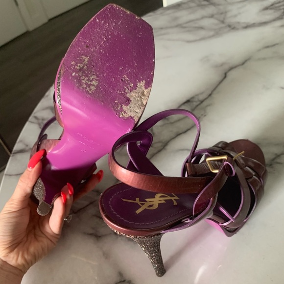 YSL Tribute Stingray heel - platform sandals - Picture 6 of 14